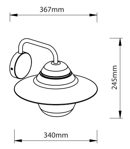 dimensions applique exterieur